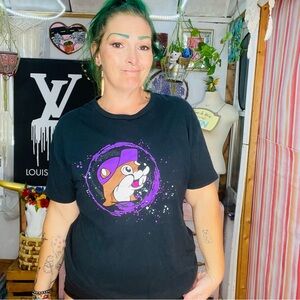 Stylish Black Short Sleeve Tee Buc-ee’s Size Large